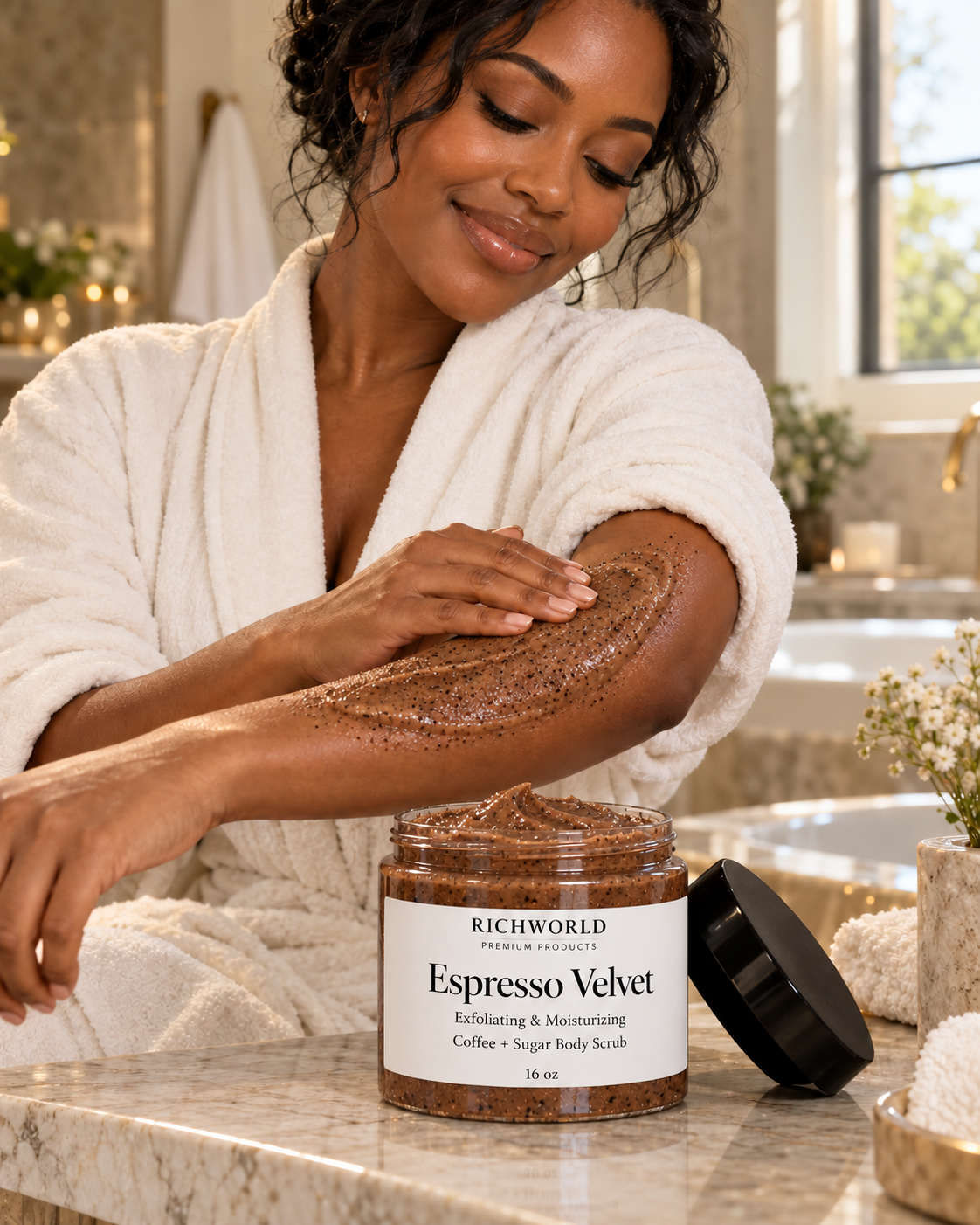ESPRESSO VELVET Exfoliating & Moisturizing Coffee + Sugar Body Scrub