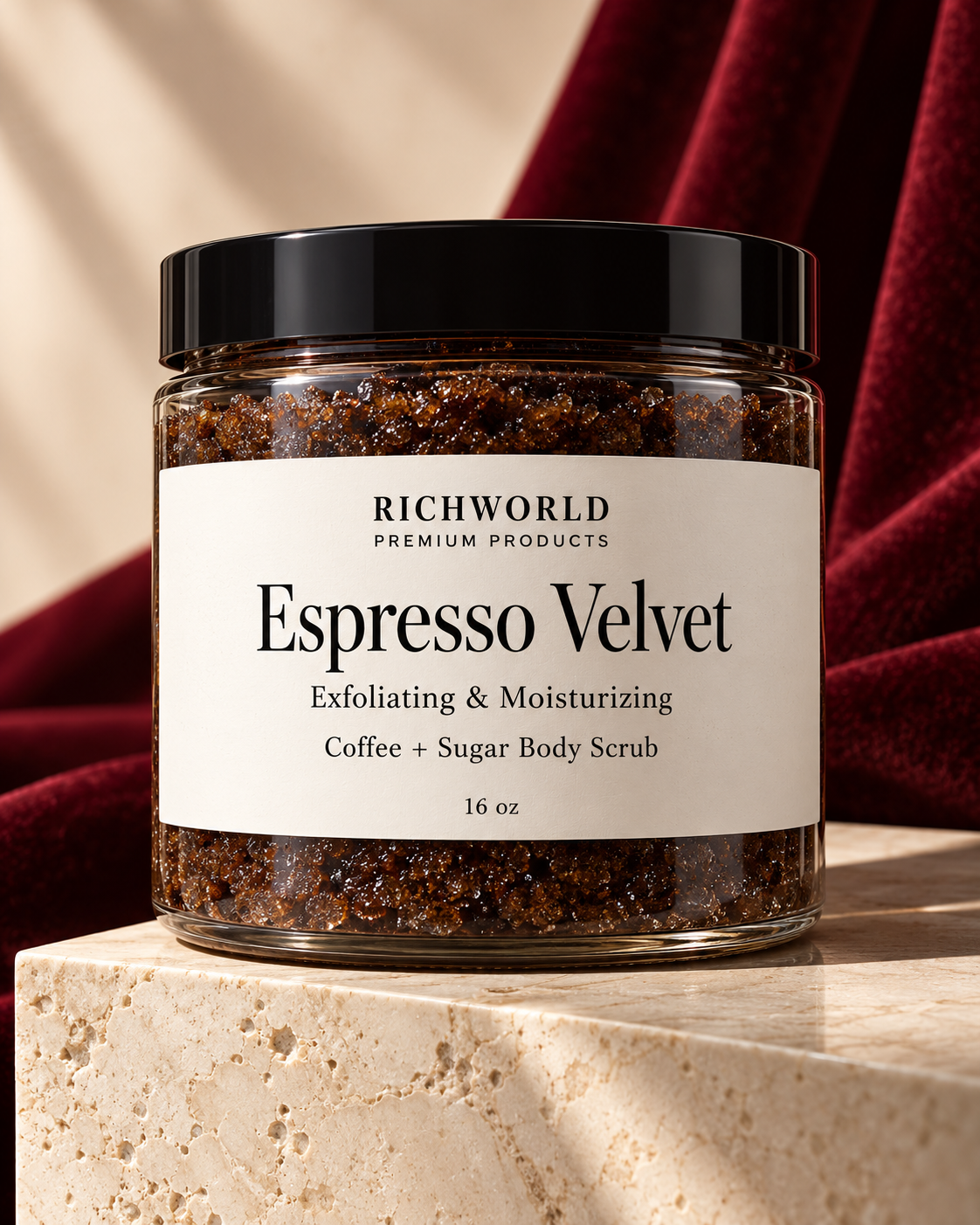 ESPRESSO VELVET Exfoliating & Moisturizing Coffee + Sugar Body Scrub