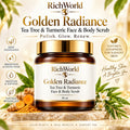 Golden Radiance Face & Body Scrub – Tea Tree & Turmeric | 16 oz