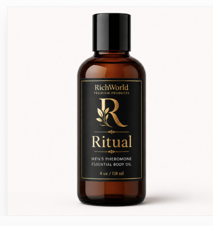 Title: Men's Pheromone Body Oil – Bold Woody Sensual Scent | 4 oz