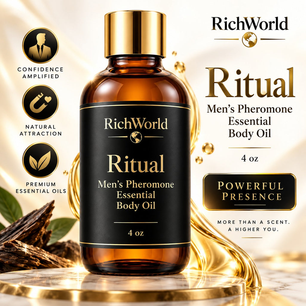 Title: Men's Pheromone Body Oil – Bold Woody Sensual Scent | 4 oz